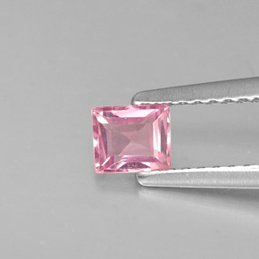 Espinela rosa natural de 0,37 ct, baguette, VVS-VS