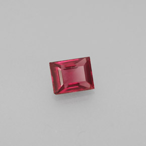 Espinela rojo natural de 0,43 ct, baguette, VS