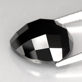 Espinela negro natural de 11,09 ct, trillón, opaco