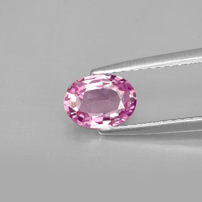 Espinela rosa natural de 0,87 ct, corte óvalo, VVS-VS