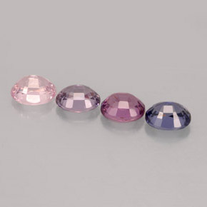 Gemas de espinela multicolor natural de  ct, corte óvalo, VVS-VS