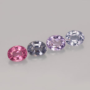 Gemas de espinela multicolor natural de  ct, corte óvalo, VVS-VS