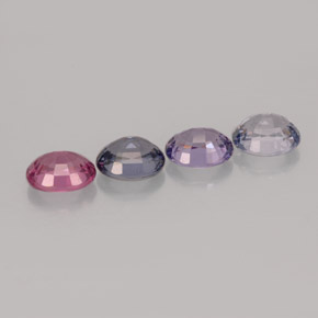 Gemas de espinela multicolor natural de  ct, corte óvalo, VVS-VS