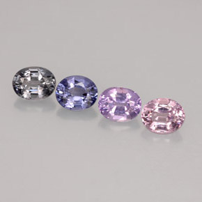 Gemas de espinela multicolor natural de  ct, corte óvalo, VVS-VS