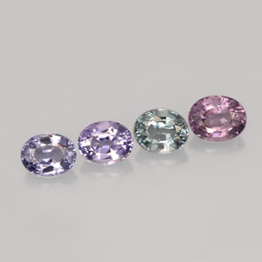 Gemas de espinela multicolor natural de  ct, corte óvalo, VVS-VS