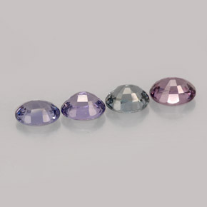 Gemas de espinela multicolor natural de  ct, corte óvalo, VVS-VS