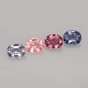 Gemas de espinela multicolor natural de  ct, corte óvalo, VVS-VS