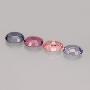 Gemas de espinela multicolor natural de  ct, corte óvalo, VVS-VS