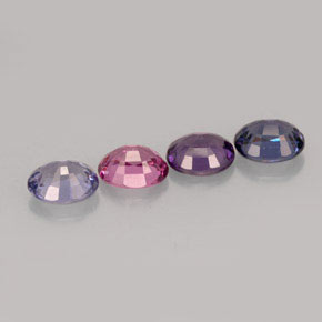Gemas de espinela multicolor natural de  ct, corte óvalo, VVS-VS