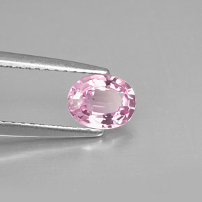 Espinela rosa natural de 0,79 ct, corte óvalo, VVS-VS