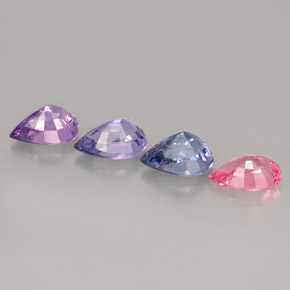 Gemas de espinela multicolor natural de  ct, en forma de pera, VVS-VS