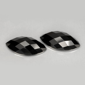 Gemas de espinela negro natural de  ct, marquesa, opaco