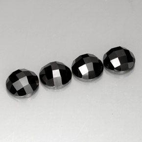 Gemas de Espinela Negro natural de  ct, Corte Redondo, Opaco