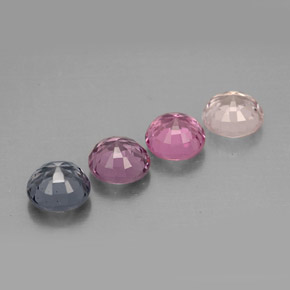 Gemas de espinela multicolor natural de  ct, corte redondo, VS