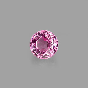 Espinela rosa natural de 0,60 ct, corte redondo, VVS-VS