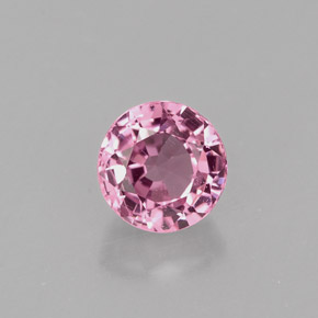 Espinela rosa natural de 0,89 ct, corte redondo, VS