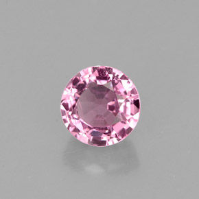 Espinela rosa natural de 0,89 ct, corte redondo, VS