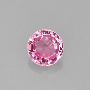 Espinela rosa natural de 0,74 ct, corte redondo, VVS-VS