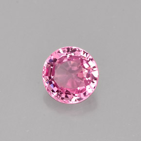 Espinela rosa natural de 0,74 ct, corte redondo, VVS-VS