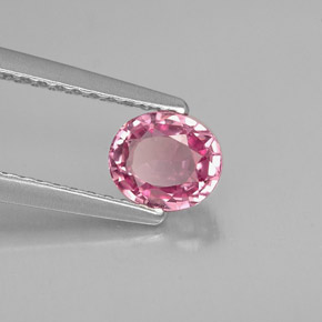 Espinela rosa natural de 0,76 ct, corte óvalo, VVS