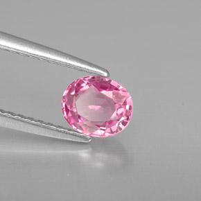Espinela rosa natural de 0,79 ct, corte óvalo, VVS-VS