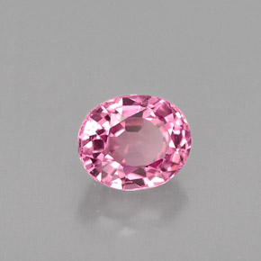 Espinela rosa natural de 0,67 ct, corte óvalo, VVS-VS