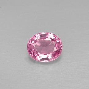 Espinela rosa natural de 0,88 ct, corte óvalo, VVS-VS
