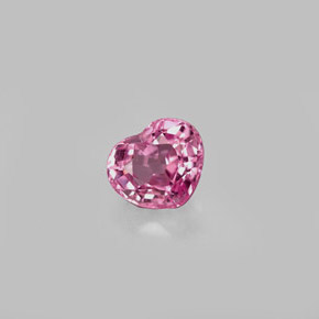 Espinela rosa natural de 0,68 ct, forma de corazón, VVS-VS
