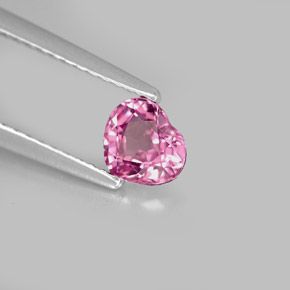 Espinela rosa natural de 0,68 ct, forma de corazón, VVS-VS