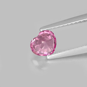 Espinela rosa natural de 0,68 ct, forma de corazón, VVS-VS
