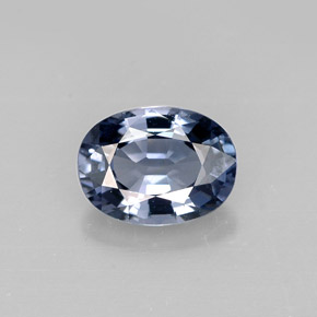 Espinela azul natural de 0,90 ct, corte óvalo, VVS