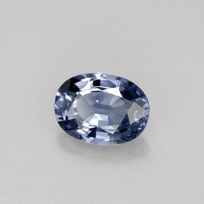 Espinela azul natural de 0,90 ct, corte óvalo, VVS