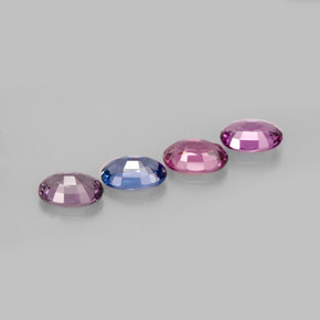 Gemas de espinela multicolor natural de  ct, corte óvalo, VVS-VS