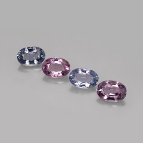 Gemas de espinela multicolor natural de  ct, corte óvalo, VVS-VS