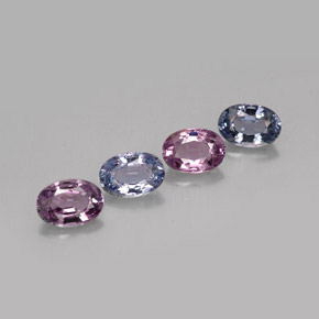 Gemas de espinela multicolor natural de  ct, corte óvalo, VVS-VS