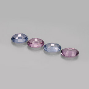 Gemas de espinela multicolor natural de  ct, corte óvalo, VVS-VS