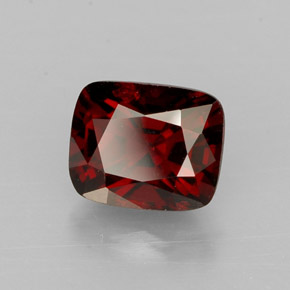 Espinela rojo natural de 1,06 ct, corte cojín, VVS