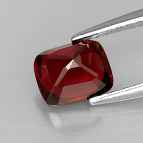Espinela rojo natural de 1,06 ct, corte cojín, VVS