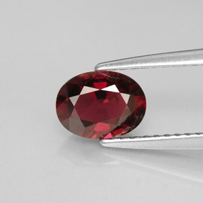 Espinela rojo natural de 1,11 ct, corte óvalo, VVS-VS