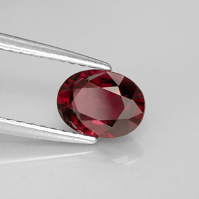 Espinela rojo natural de 1,11 ct, corte óvalo, VVS-VS