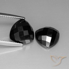 Gemas de Espinela Negro natural de 8.91 ct, Trillón, Opaco