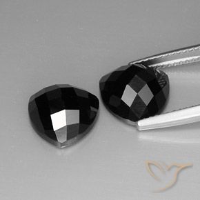 Gemas de Espinela Negro natural de 8.91 ct, Trillón, Opaco