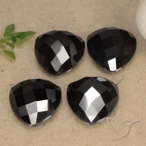 Gemas de Espinela Negro natural de 17.01 ct, Trillón, Opaco