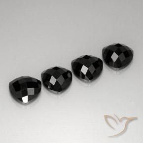 Gemas de Espinela Negro natural de 18.25 ct, Trillón, Opaco