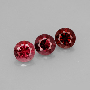 Gemas de espinela rojo natural de  ct, corte redondo, VVS-VS