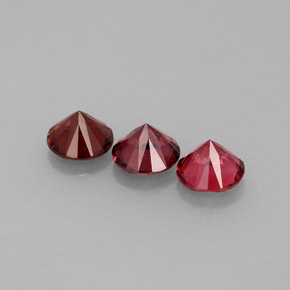 Gemas de espinela rojo natural de  ct, corte redondo, VVS-VS