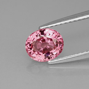 Espinela rosa natural de 1,24 ct, corte óvalo, VVS-VS