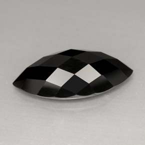 Espinela negro natural de 4,91 ct, marquesa, opaco