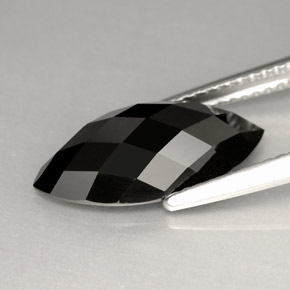Espinela negro natural de 4,91 ct, marquesa, opaco
