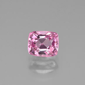 Espinela rosa natural de 0,60 ct, corte cojín, VS